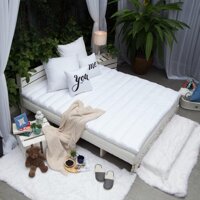 Tấm lót, tấm làm mềm nệm Topper Edena tiện nghi cao cấp sang trọng - Trắng - 1m6 x 2m x 5cm