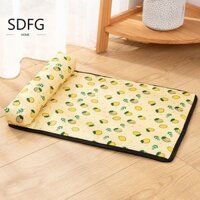 Tấm lót thảm cho chó bằng lụa băng SDFG, giữ làm mát đồ dùng cho thú cưng Chiếu điều hoà cho mèo cưng, Thảm mềm di động chống trượt bền bỉ Giường ngủ mùa hè