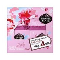 Tắm Mate Lovely Rose & Cherry Blossom Xà Phòng Rửa Mặt 100g 4 gói