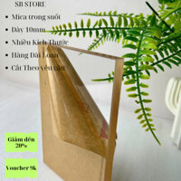 Tấm Mica Dày 10mm Trong Suốt Nhiều Kích Thước Khổ A3,A4,A5, Nhựa Mica, Mêca, Mika Cắt Theo Yêu Cầu Làm Hộp, Mô Hình