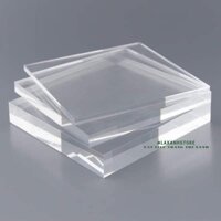 Tấm mica trong suốt 10mm khổ 20x30 cm. Làm đế kệ trưng bày sản phẩm. Có cắt laser theo yêu cầu.