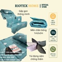Tấm nệm ngủ trưa văn phòng gấp gọn công sở một người nằm RIOTEX - Bộ đệm gối ngủ gồm nệm + gối + mền