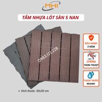 Tấm nhựa lót sàn MHI cao 2 cm, chuyên dụng cho ban công, bể bơi sân vườn PP - kích thước 30 cm x 30 cm x 2 cm - Nâu đỏ