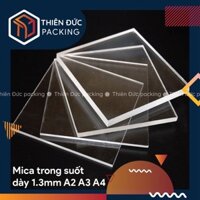 Tấm Nhựa MICA Trong Suốt 1.3mm Đủ Kích Thước A2, A3, A4 - Làm Mô Hình, Quảng Cáo, Biển Hiệu... - A2 40cm x 60cm