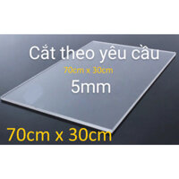 Tấm nhựa mica trong suốt  dày 5mm và 3mm x 70cm x 30cm, nhận cắt kích thước theo yêu cầu
