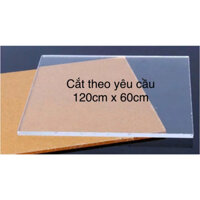 Tấm nhựa mica trong suốt nhiều kích thước, dày 5MM VÀ 3MM X 60CM X 120CM, nhận cắt kích thước theo yêu cầu