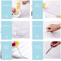 Tấm nhựa PVC làm khăn trải bàn, thảm trải sàn chống thấm, chống trượt bảo vệ bàn, sàn gỗ facio.vn