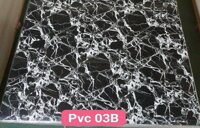 Tấm nhựa pvc vân đá màu đen PVC03B