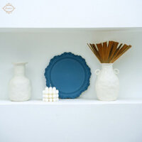 Tấm nhựa tròn Thảm trải bàn Cafe Sinh nhật Bánh ngọt Bánh tráng miệng Phục vụ màu xanh lá cây