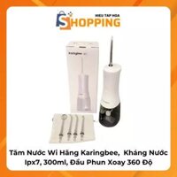 Tăm Nước Wi Hãng Karingbee (Hàn Quốc),  Kháng Nước Ipx7, Bình Chứa Lớn 300ml, Đầu Phun Xoay 360 Độ
