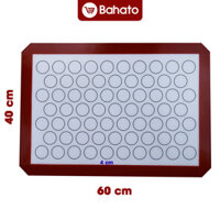 Tấm nướng bánh silicon sợi thủy tinh 60x40cm (70 ô 4cm) vát góc