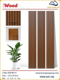 Tấm Ốp Lam Sóng Than Tre Vân Gỗ Tự Nhiên Ốc Chó iWood 6S8 WG-6