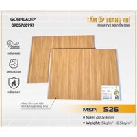 Tấm ốp Nano gỗ nhựa composite trang trí Trần Tường tone gỗ xoan đào nhẹ