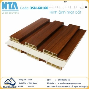 Tấm ốp nhựa đá vân gỗ NTA 60160