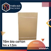 Tấm phôi bìa carton cứng nguyên tấm 1m x 1.5m 3 lớp sóng B dùng làm mô hình, đóng gói hàng hóa...