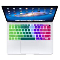 Tấm phủ phím bằng silicon cho Macbook chống bụi, chống nước nhiều màu - Rainbow - Macbook Pro 13.3 inch 2016 - 2019 No Touch Ba