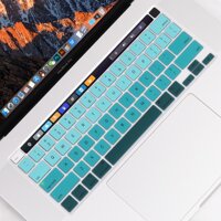 Tấm phủ phím silicon dành cho Macbook đủ dòng - Green - Macbook Pro 13.3 inch đời 2016-2019  Touchbar