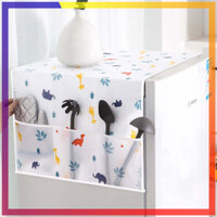 Tấm phủ tủ lạnh PEVA chống thấm, đặc biệt tấm phủ tủ lạnh có nhiều ngăn vô cùng tiện lợi để chứa đồ dùng cần thiết cho gia đình - Mẫu 1