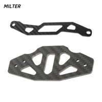 Tấm pin MILTER Sàn trên, Bộ giảm chấn chống sốc bằng sợi Carbon bảo vệ, Phụ kiện đồ chơi RC 1 / 10 bền bỉ Phụ kiện nâng cấp xe RC màu xám cho Tamiya TT02 TYPE-SR TT-02D