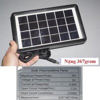 Tấm pin MONO năng lượng mặt trời 6v-5w - 1 tấm 6v-3w chân 5.5