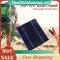 Tấm Pin Năng Lượng Mặt Trời 5w 12v Bằng polysilicon Chống Thấm Nước Di Động Tiện Dụng diy
