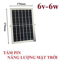 Tấm pin năng lượng mặt trời 6v cống suất 3w hoặc 6w sạc pin điện thoại - 6v-6w khung nhôm