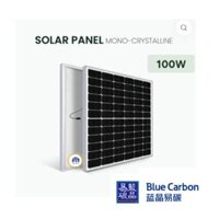 Tấm pin năng lượng mặt trời 100w 12v Blue Carbon