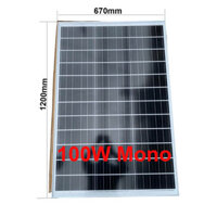 Tấm pin năng lượng mặt trời 100W Mono (hàng ODM làm đèn năng lượng mặt trời còn dư)
