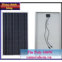 Tấm pin năng lượng mặt trời poly 100W- Hàng chính hãng-Có thể xài cho đèn pha led