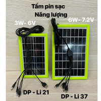 Tấm pin năng lượng mặt trời 6V-3W và 7.2V-6W.