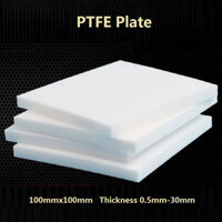 Tấm PTFE Trắng PTFE Chịu Nhiệt Độ Cao Gioăng Cách Nhiệt Nhựa Cứng King Teflon Tấm Gia Công Và Cắt PTFE 100mmx100mm Độ Dày 0.5-30mm
