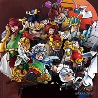 Tam Quốc anh hùng Ngũ hổ Tướng Quân Cổ Đại người thứ ba Quan Vũ Triệu Vân đồ chơi xây dựng trẻ em Đồ trang trí