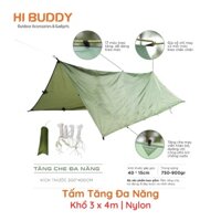 Tấm Tăng Đa Năng Khổ 3X4m | Nylon | Gấp Gọn 40x15cm 900gr | HIBUSHOP