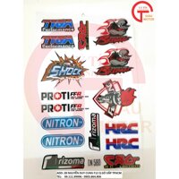 TẤM TEM DECAL NỔI DẺO CHỮ TYGA, SHOCK,BRIGADE..... DÁN MỌI VỊ TRÍ XE