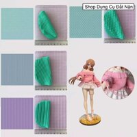 Tấm Texture silicon hoạ tiết sợi vải, dụng cụ tạo hình đất sét nhẹ, đất sét thái