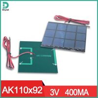 Tấm Thả Keo Năng Lượng Mặt Trời AK110 * 92 3V 400MA Kèm Dây Cáp 1M Bộ Sạc Pin Hệ Thống Năng Lượng Mặt Trời Tự Làm