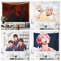 Tấm thảm treo tường EXO Baekhyun Byun Baek-hyun Nhóm bé trai Hàn Quốc Thành viên Phòng ngủ Tấm thảm trang trí có đèn LED Tùy chọn cho người hâm mộ KPOP Quà tặng hỗ trợ