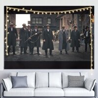 Tấm thảm treo tường Peaky Blinders Thomas Shelby Crime Series Phòng ngủ Tấm thảm trang trí phòng ngủ có đèn LED Trang trí nội thất tùy chọn cho người hâm mộ Cillian Murphy