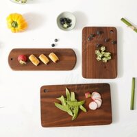 Tấm Thớt gỗ màu nâu óc chó dùng để trang trí decor, thịt Steak, bánh mì, dùng chụp ảnh bài trí thực phẩm