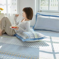 Tấm Trải Giường Mềm Vải Xô Cotton Cotton Mùa Hè Bắc Âu 6 Lớp Chăn Bông Hai Mặt Thoáng Khí Ga Giường Đơn Đôi