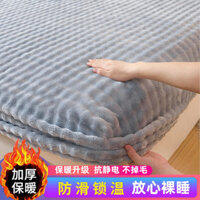 Tấm trải giường nhung lông thỏ mùa thu đông, lông cừu, nhung san hô, nhung sữa, bảo vệ nệm, tấm trải giường, tấm che giường, tấm che bụi EIVM