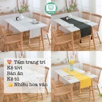 Tấm trải kệ tivi CHỮ NHẬT, kệ đàn piano phong cách Bắc Âu