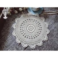 Tấm trải lót bàn ăn ren tròn