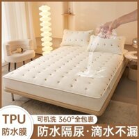 Tấm trải nệm chống thấm nước 3in1 Tấm trải giường chăn dày có vỏ gối Elatic Band