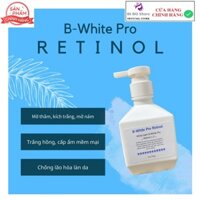 Tắm Trắng Khô B-White Pro Retinol - Tắm Trắng Body Và Face Cấp ẩm 400ml - Mẫu mới