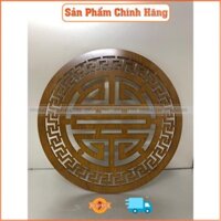 Tấm trang trí mẫu chữ thọ dành cho bàn thờ treo tường đk 41 cm, mầu óc chó