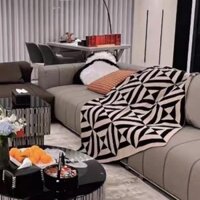 Tấm Ván Cờ Cổ Điển, Thảm Màu Caramel Sang Trọng Nhẹ/Chăn Lông Hàng Không/Trang Trí Với Thảm Ngủ Trưa Văn Phòng Phòng Ngủ