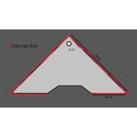 Tấm ván giỗ ghép cao su cắt theo yêu cầu hình tam giác