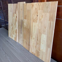 Tấm ván gỗ ghép cao su tự nhiên phủ PU 60x60cm thích hợp làm tủ kệ bàn ghế , có cắt theo yêu cầu