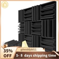 Tấm xốp cách âm tự dính Superior 12 gói Tấm xốp cách âm có khả năng đàn hồi cao Tấm cách âm treo tường Tấm cách âm màu đen